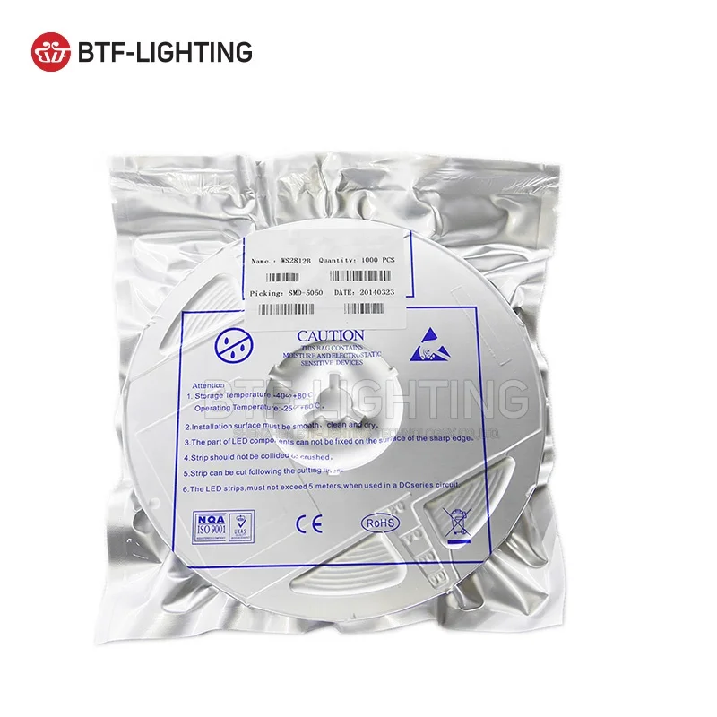 High Quality Dc5v Bright Addressable Digital Ws2812b Led Smd Chip 4 Pins 0.2W WS2812 Ic Built-in Smd 5050 RGB Led Chip Epistar