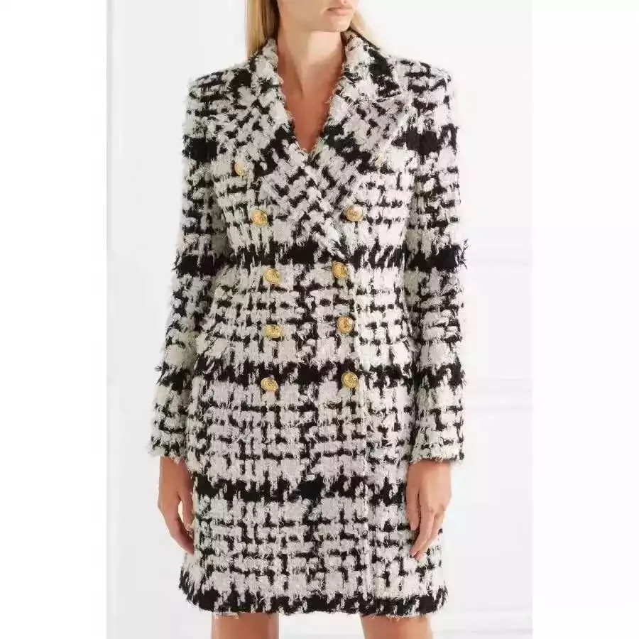 New Design Stock Elegant Celebrity Party  Woolen Woman Coat