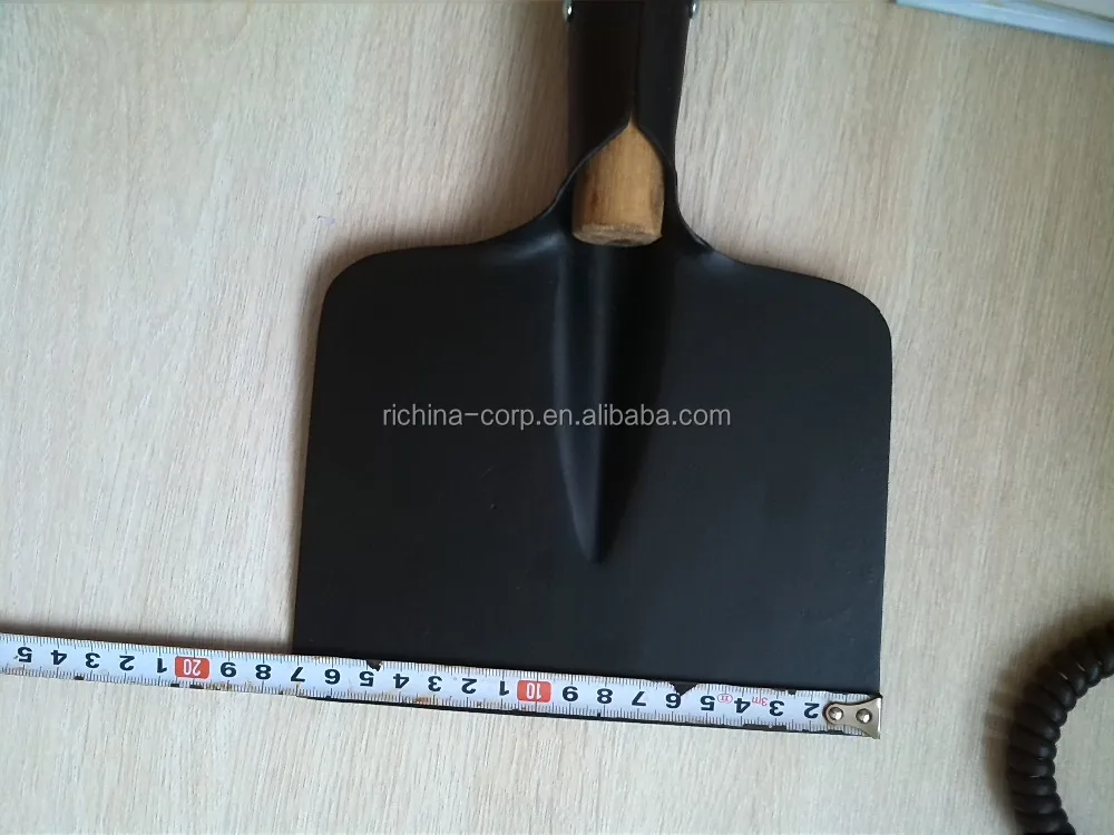 long wood handle, carbon steel head, sidewalk snow scraper