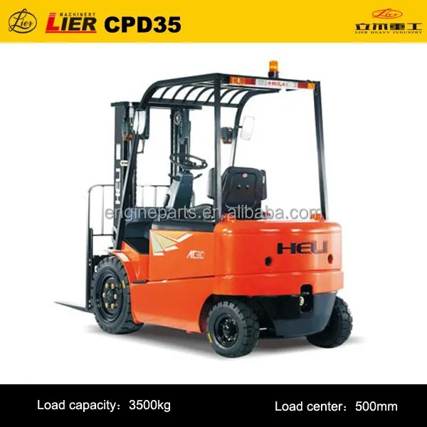 Производство четырехколесных электрических вилочных погрузчиков High HELI AC 3T