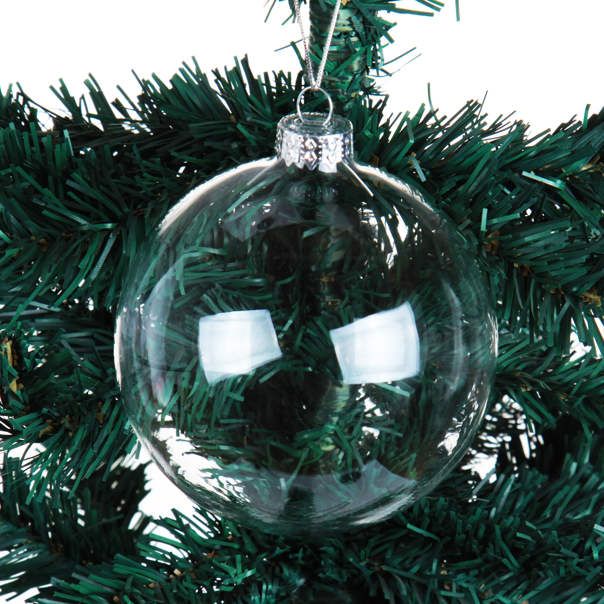 100 wholesale clear glass christmas ball ornaments
