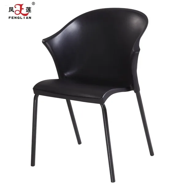 
Colored Plastic Furniture Dining Chair With Metal Legs 