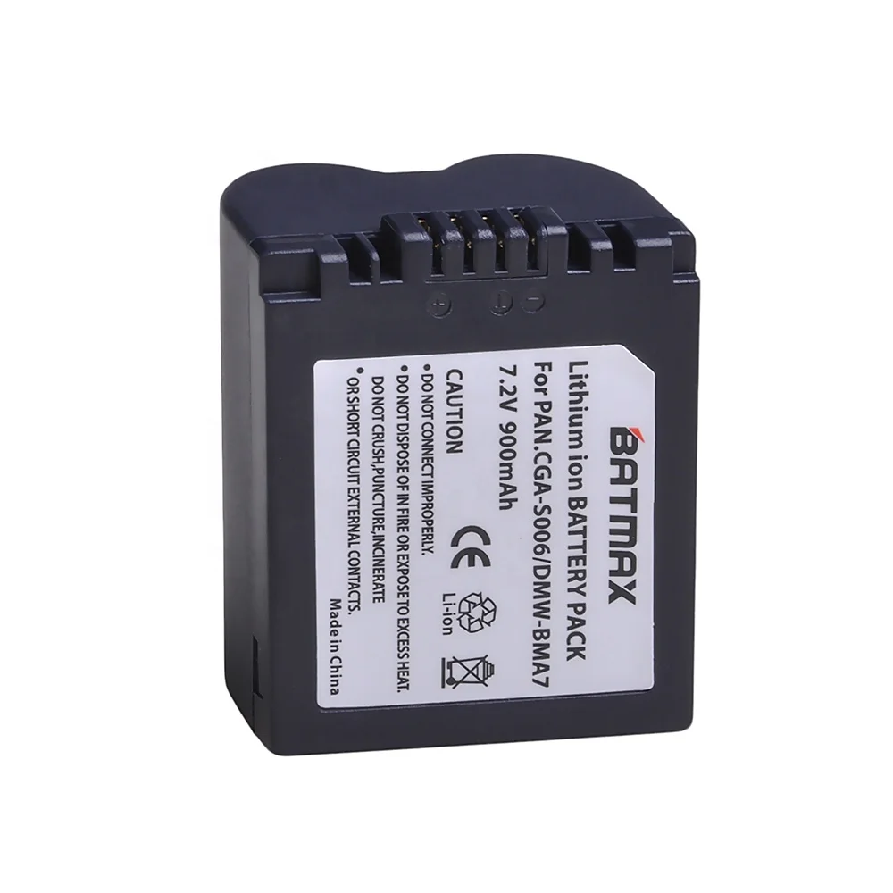 Factory CGA-S006 CGAS006 DMW-BMA7 CGR-S006E camera Battery For Panasonic Lumix DMC-FZ7 FZ8 FZ18 FZ35 FZ28 FZ38 FZ30 Camera etc