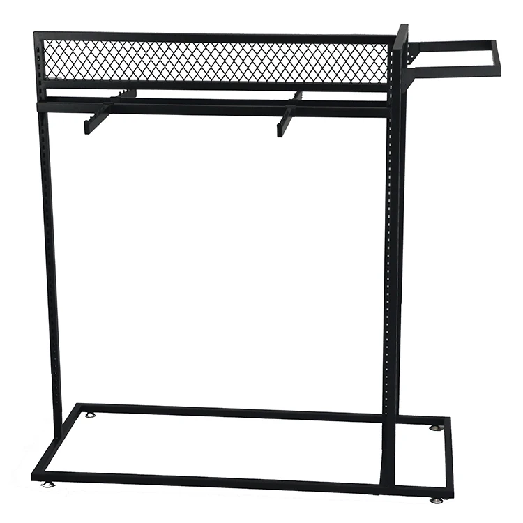 Retail Store Furniture Simple Modern Black Metal Cloth Display Stand
