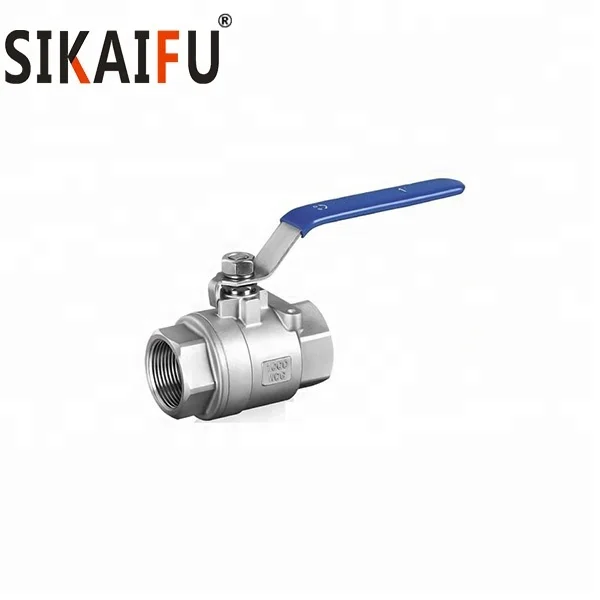 DN40 PN16 CF8 BSP Female Thread 2pc Ball Valve with Handle Lever