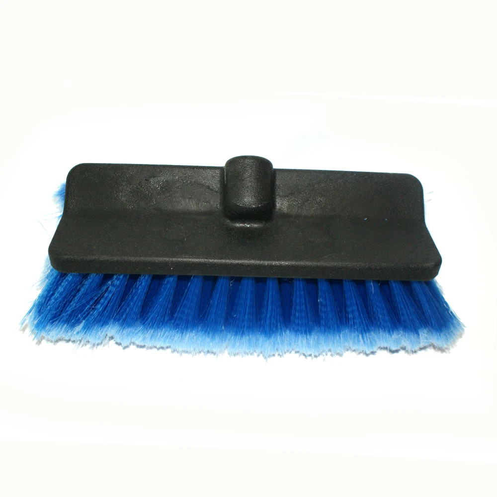 Soft bristle telescopic flow through car wash brush