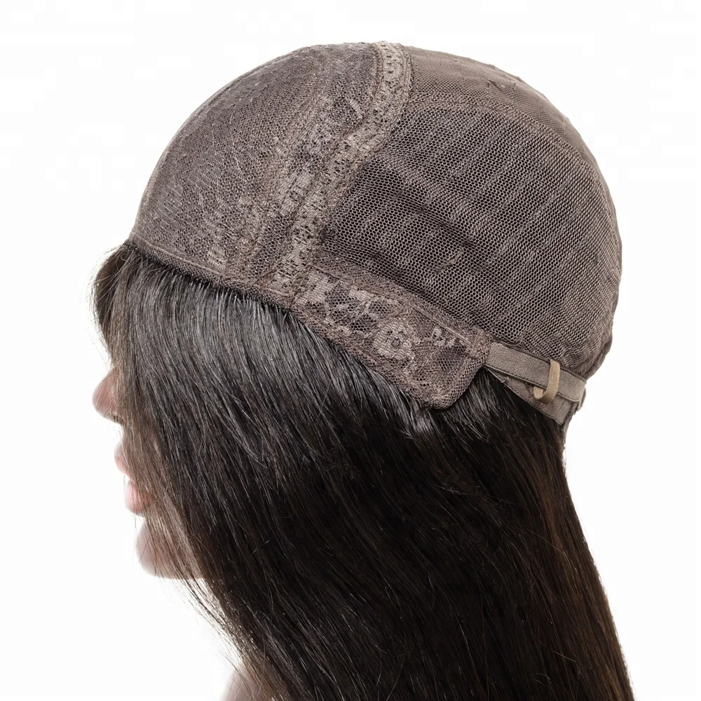 Cuticle aligned hair 14' full silk base shoulder length human hair jewish wig