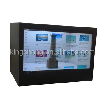 22 inch Transparent Monitor LCD Panel Display Advertising Player Showcase Cabinet Box for Product Exhibition Display