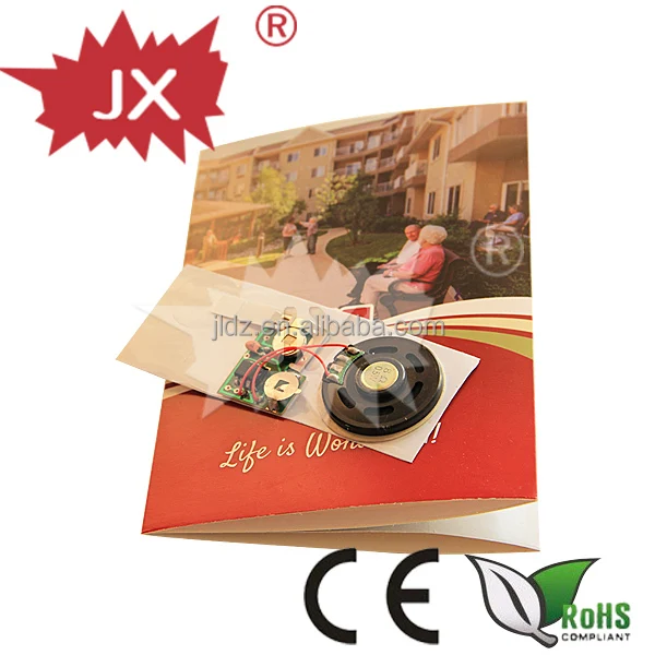 Mini greeting card voice recorder module