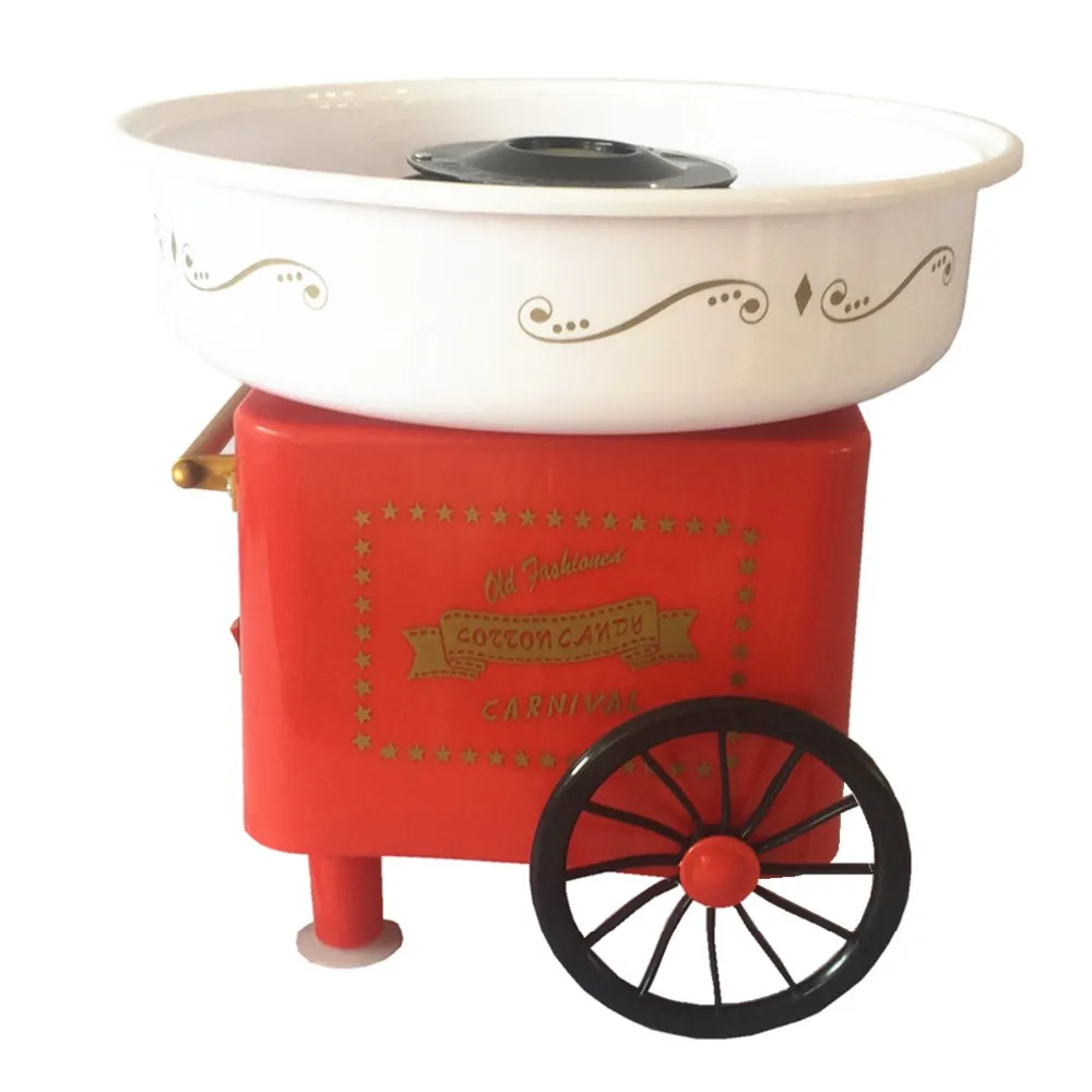Новый дизайн, 500 Вт, Электрический домашний аппарат для изготовления хлопковых конфет красного цвета или аппарат для изготовления флоссов