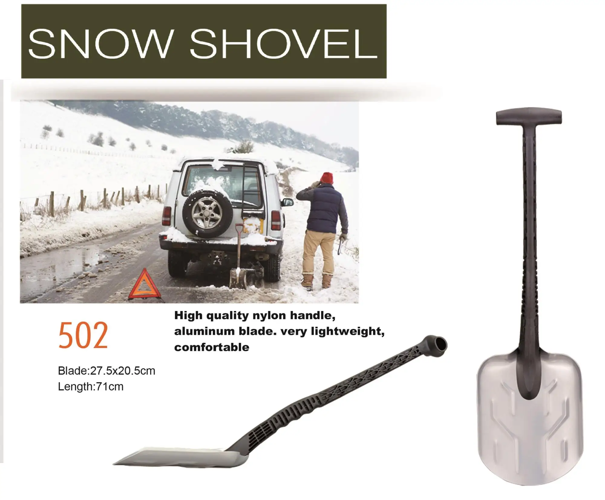 
MIHUI new plastic snow shovel pusher factory over 16 years 