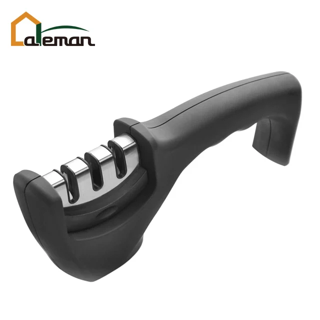 3 in 1Professional Manual Kitchen Knife Sharpener for Kitchen Knives, Ceramic/Coarse/Fine 3 Slot Accepting OEM Orders