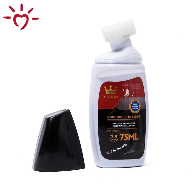 
China manufacturer bottle plastic black cleaner color wholesale custom sponge liquid brands of shoe polish 
