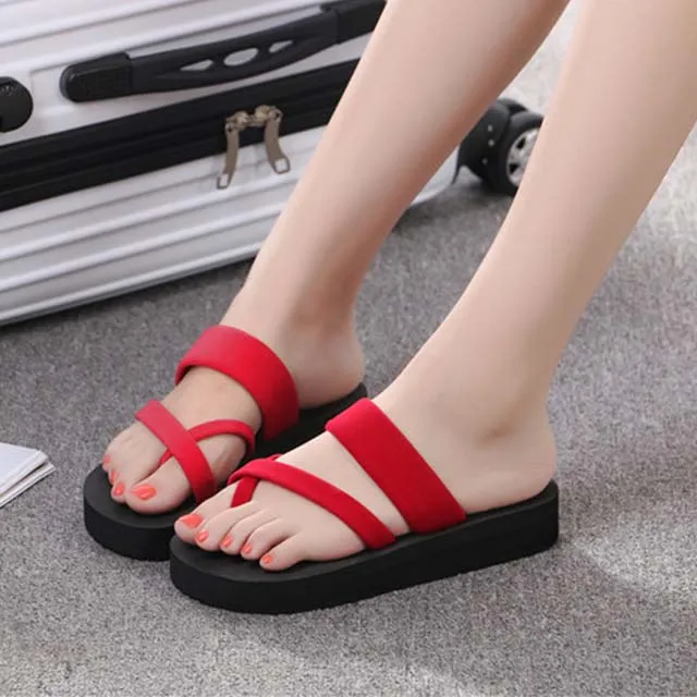 Шлепанцы Greatshoe на высоком Плоском Каблуке женские шлепанцы из ЭВА модные и сандалии