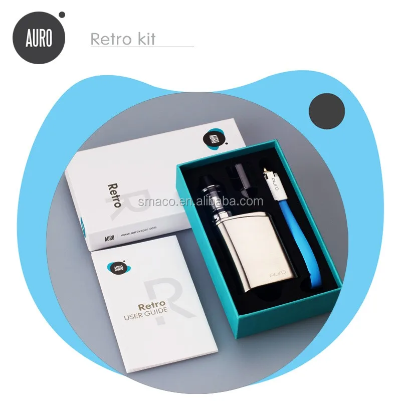 Набор электронных сигарет AURO60W, боксмод для электронных сигарет, 2200 мАч, огромная Паровая Зажигалка vot mini, 2,5 мл, боксмод с низким сопротивлением Ом