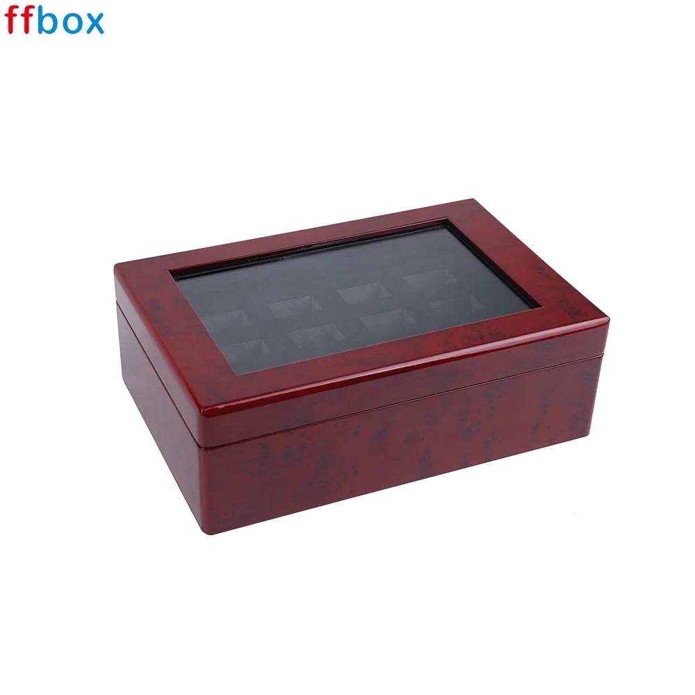 Factory Wholesale Custom Piano Lacquer Wood Antique Style Ring Gift Display Box