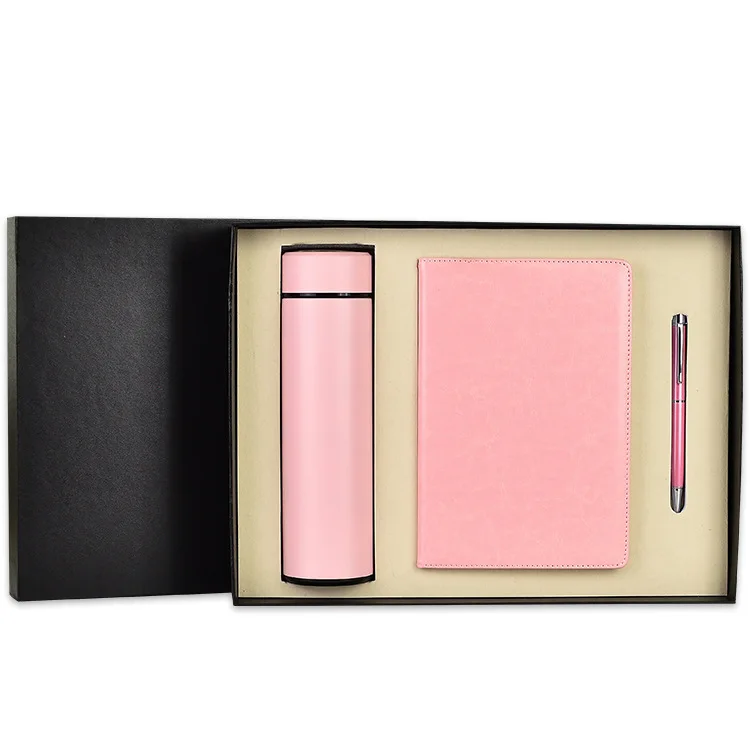 Luxury corporate gift set promotional notebook vacuum cup souvenir gift cup set