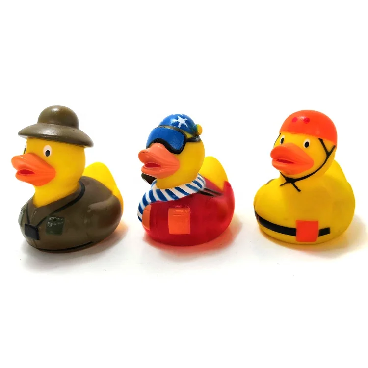 Profession novelty rubber duck with sunglasses police duck shower