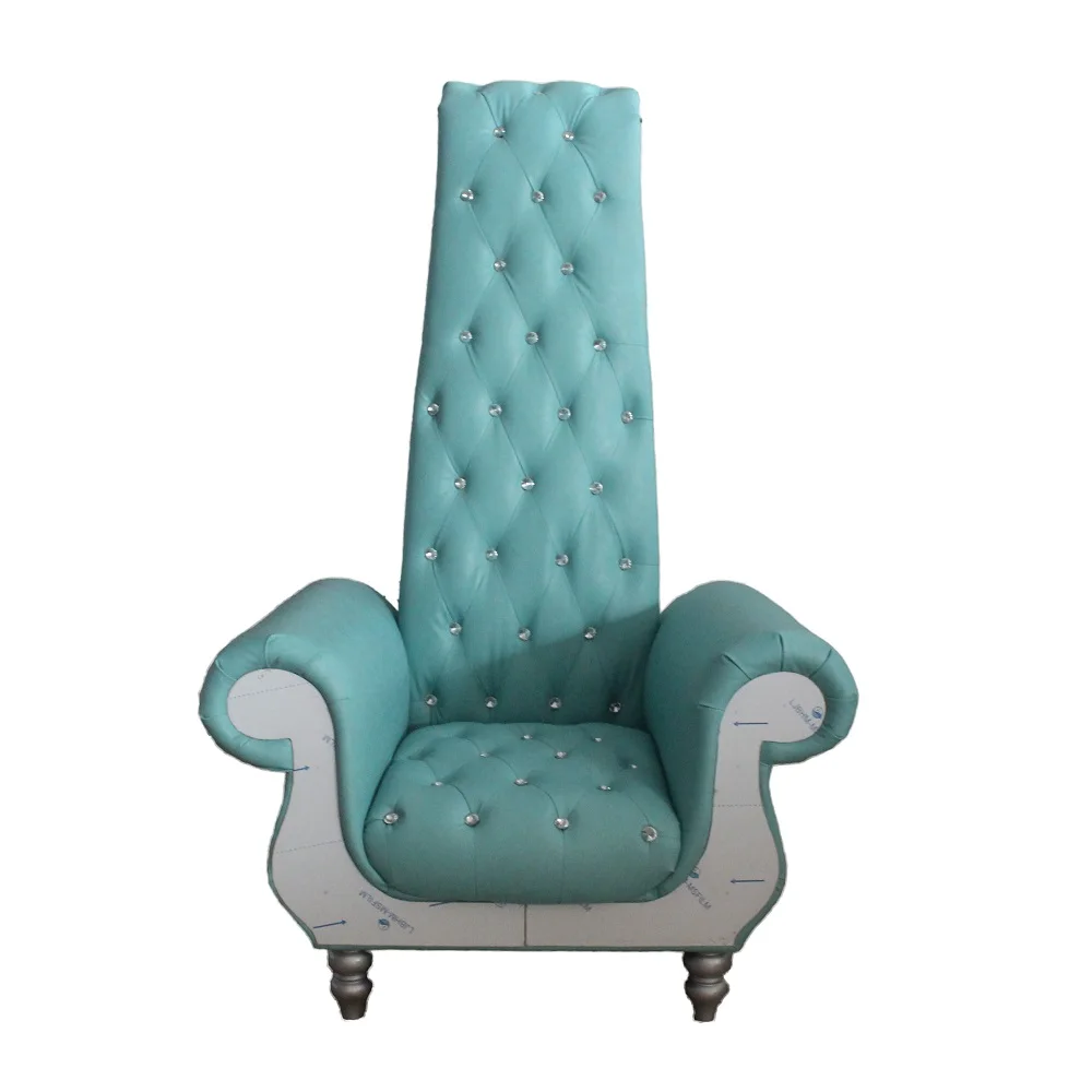 Luxury  fancy high back wedding chair king and queen throne chairs for sale