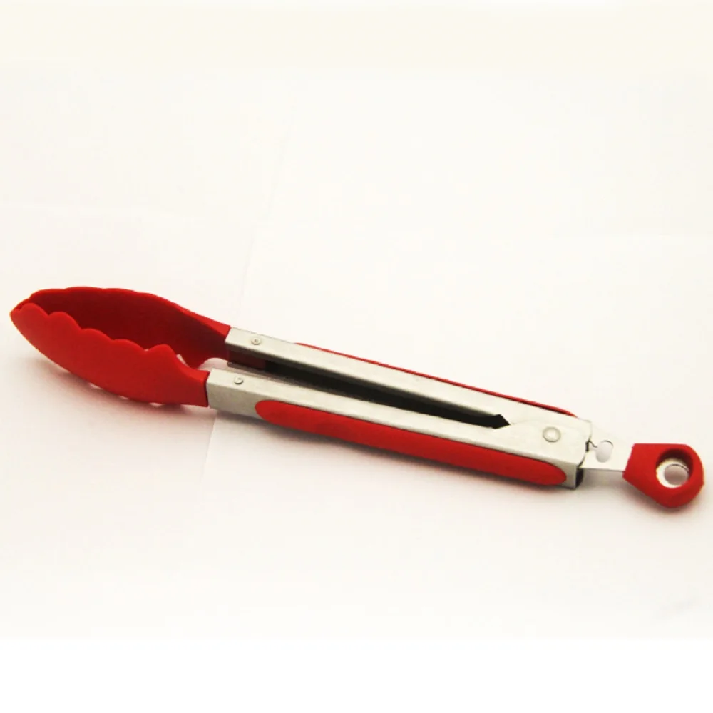 2017 самые горячие продажи 9 дюймов щипцы для еды Нейлоновые Пластиковые Силиконовые нержавеющая