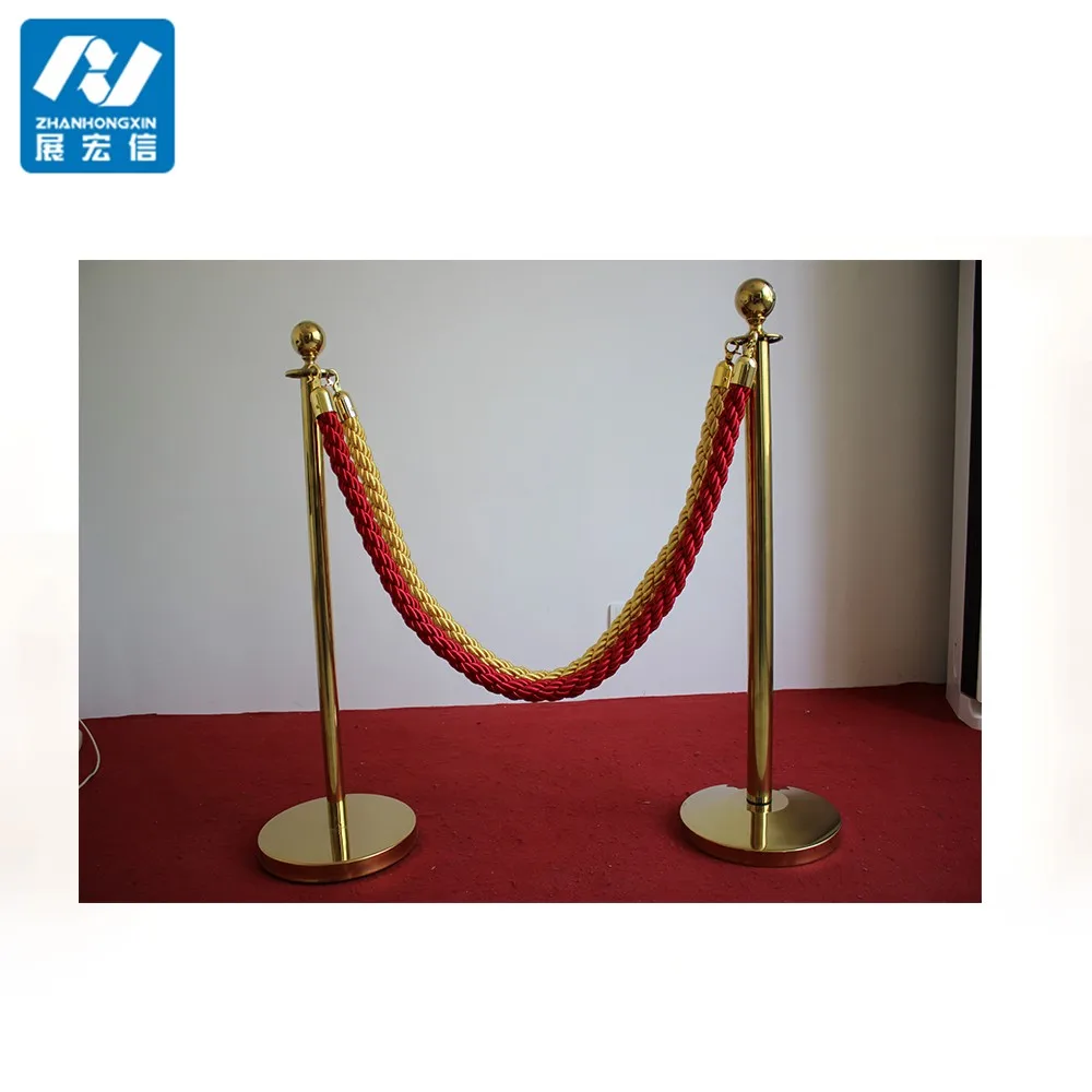 museum exhibition barrier stanchion pole of rope