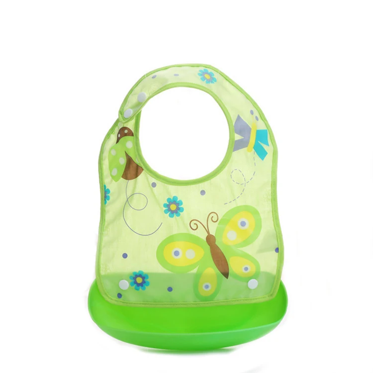 
Hot selling saliva towel child EVA bib waterproof baby rice bowl bib baby feeding silicon bib 