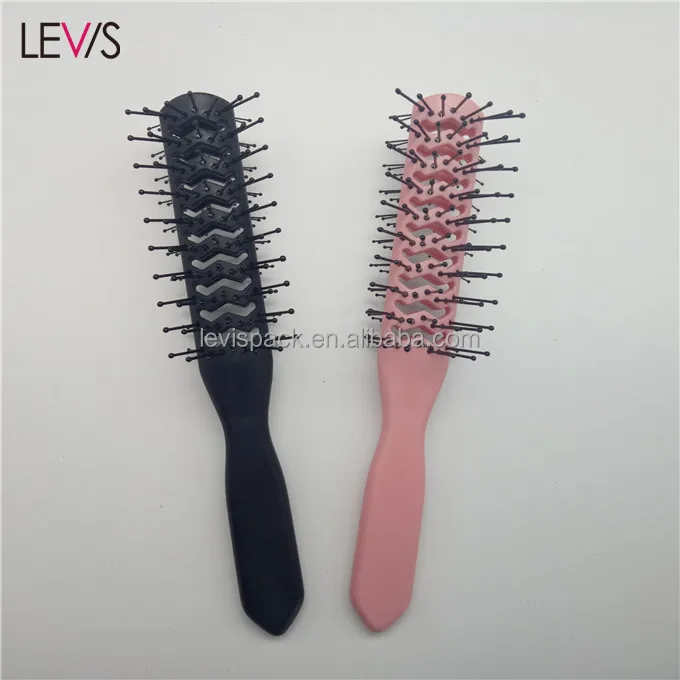 
Popular pink plastic double sided skeleton brush for women 