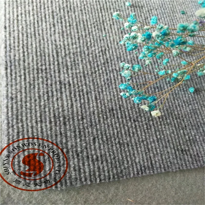 Polyester material double ribbed carpet gel foam backing door mat and rolls