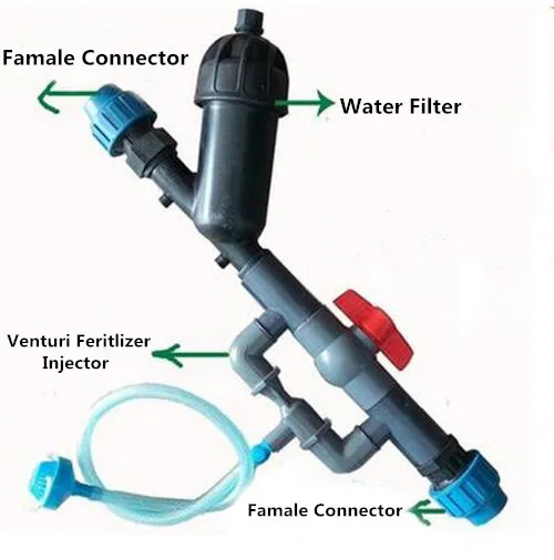 PVC Material Venturi Fertigator Irrigation Fertilizer Injector Other Watering & Irrigation Plastic