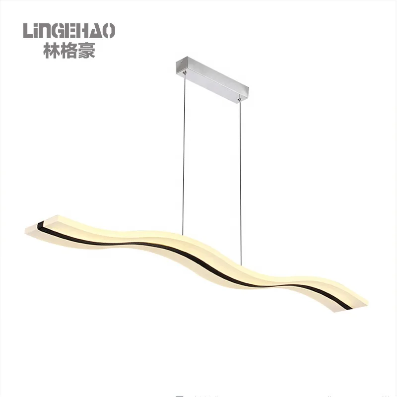 
Wave shape 2700K 4000K 6500K warm white fancy pendant light 
