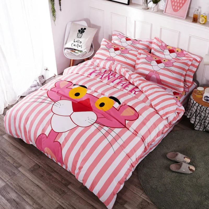 
Nordic style kids cotton 4piece sheets quilt cover snow White cartoon christmas gift for girls crib bedding set baby bedding set 