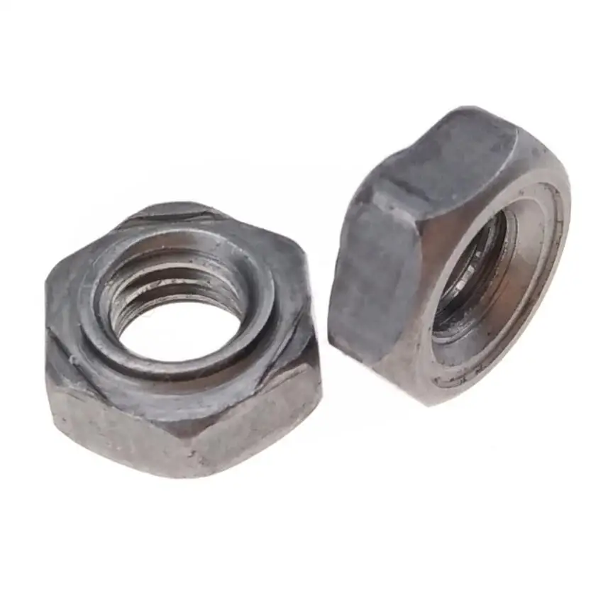 M6 Carbon Steel Hex Weld Nuts Plain Finish for Metal