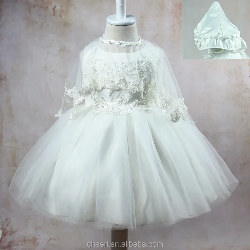 hot high quality beautiful white birthday party dress for infant fashion children frocks designs 2017