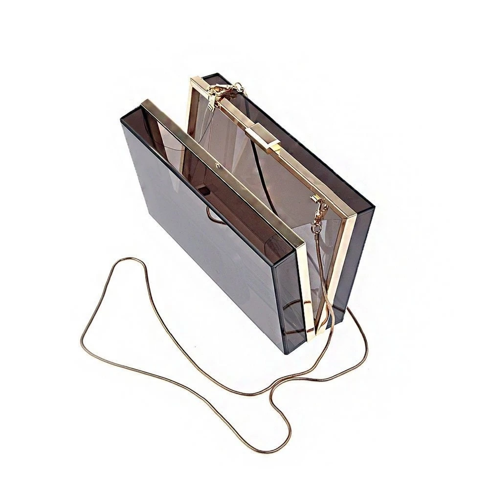 Jayi acrylic factory Acrylic plastic women ladies party shoulder evening bags for sale