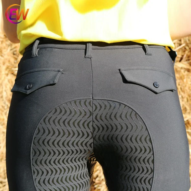 EW Horse Full Seat Silicone Black Color Horse Riding Clothing