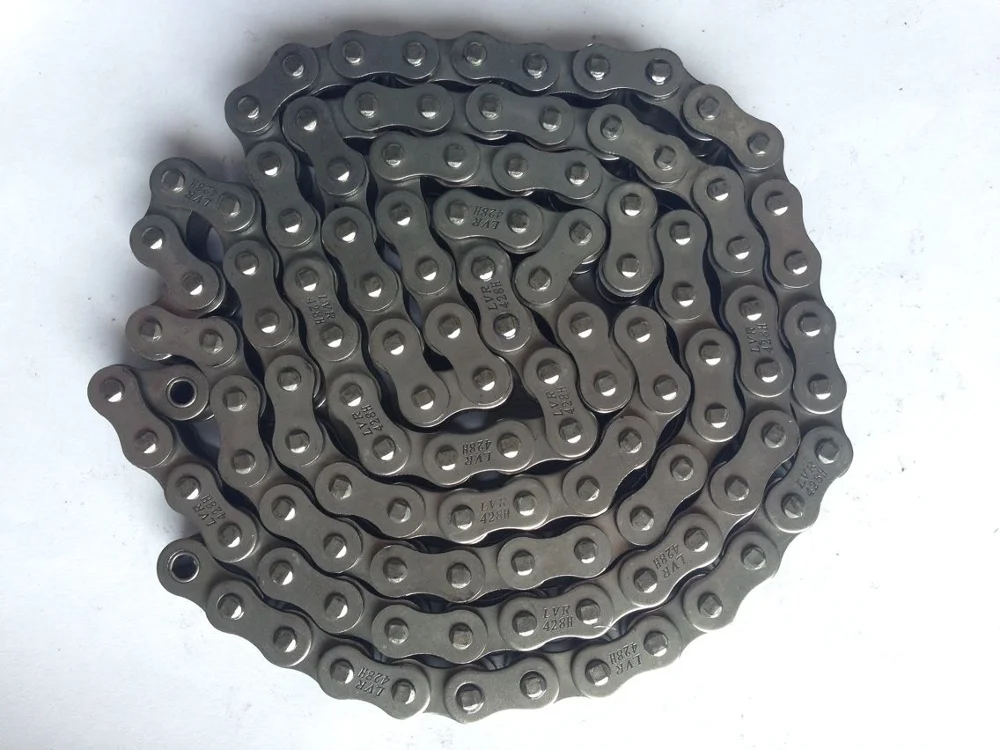 Argentina motorcycle parts natural color reinforced motorcycle chain 428H 136L