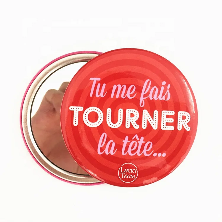 Beauty personal care single side custom makeup mirror / pocket mirror wholesale