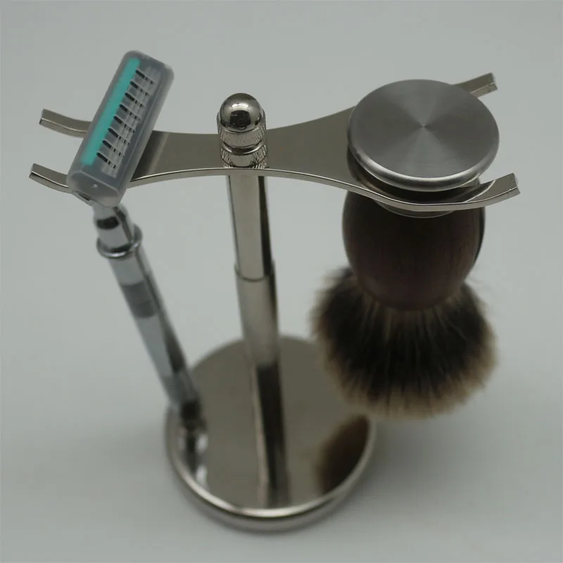 Wholesale Double Edge Safety Straight Razor Soap Bowl Mustache Shaving Beard Brush Stand Beard Grooming Set and Trimming Kit