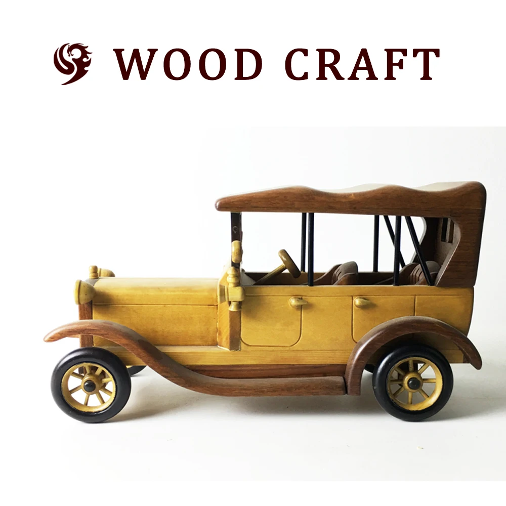 2022 factory delicate handmade wooden craft truck model wine rack