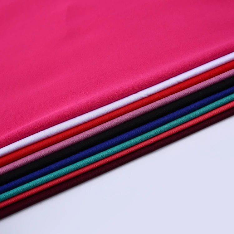2021 fashion milk silk elastic polyester recycled brushed single jersey fabric for garment