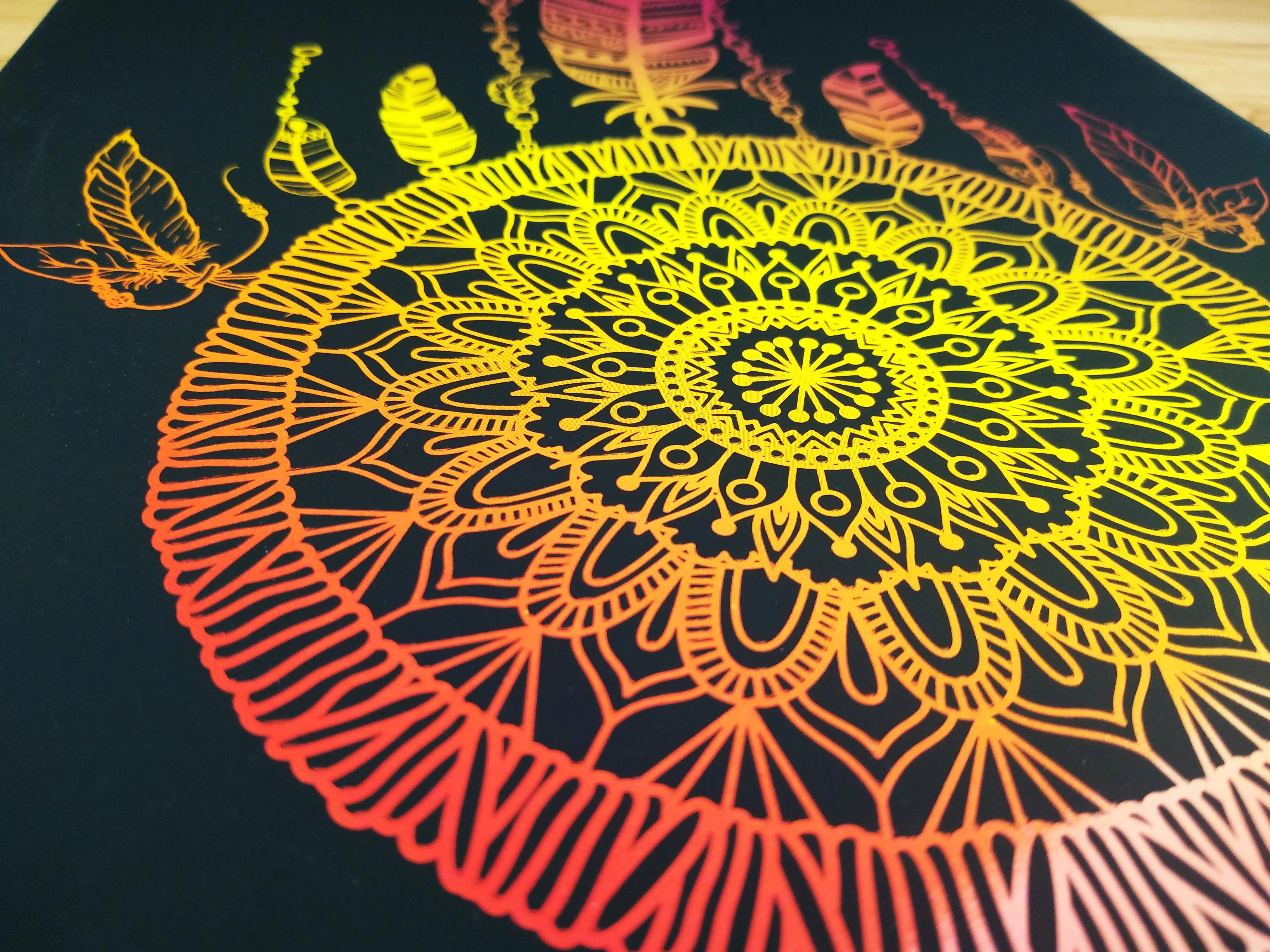 Colorful custom scratch card paper kids DIY rainbow scratch paper with pen for promotional gift