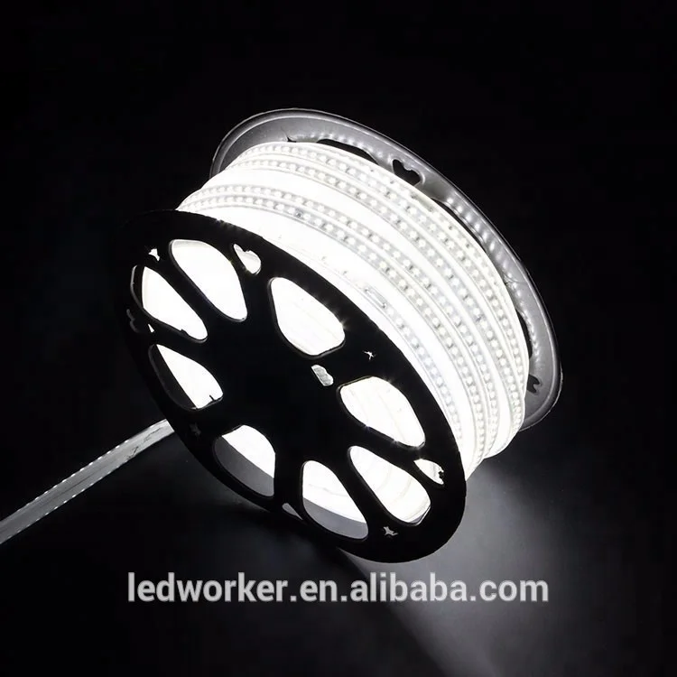 High Voltage Dimmable Flexible Waterproof IP65 Indoor Rope Lights 110V 120V 220V 230V AC Controller DMX Led Strip 5050 RGB Light