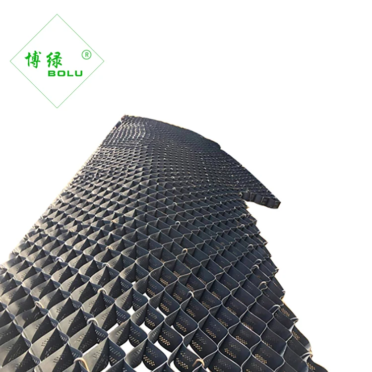 Slope protection plastic sheet and soil stabilization polymer grid Black Green geocell