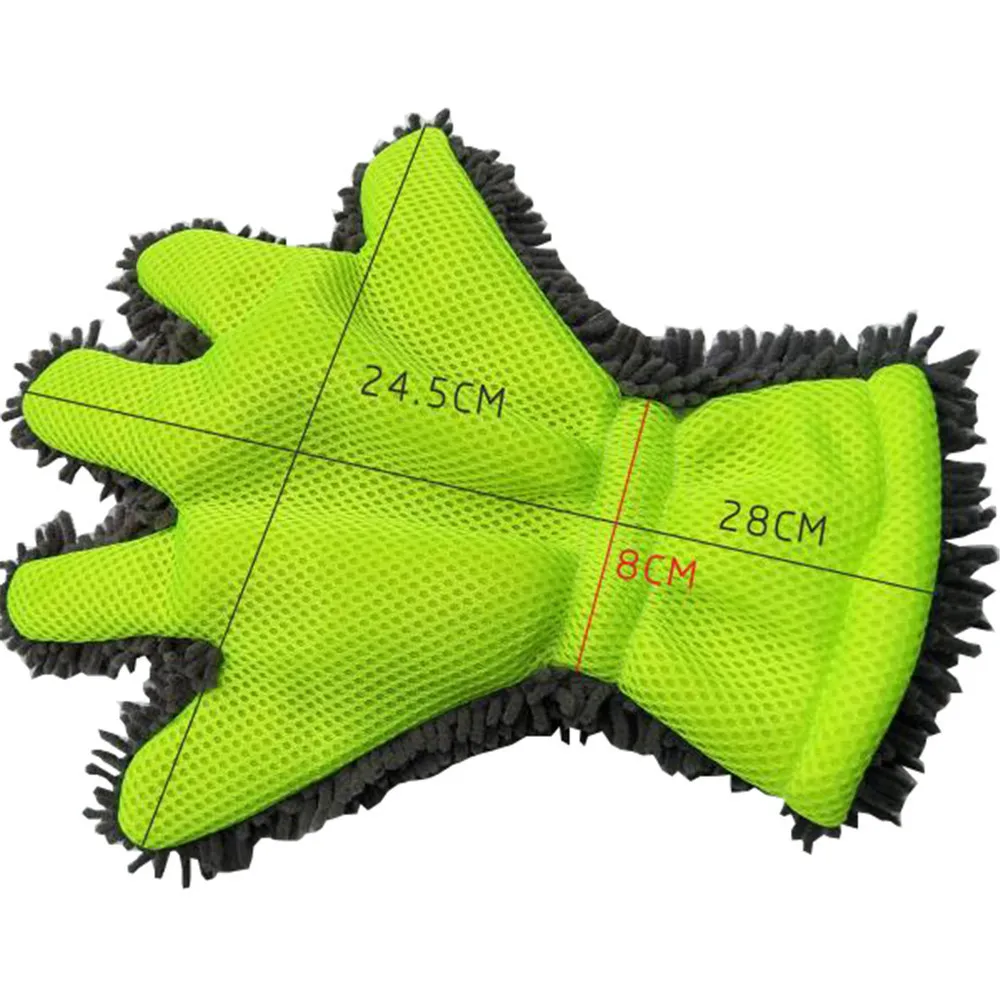 Новая варежка из микрофибры для мытья автомобиля/варежка из микрофибры для мытья автомобиля с большим пальцем/большим пальцем варежка для мытья автомобиля