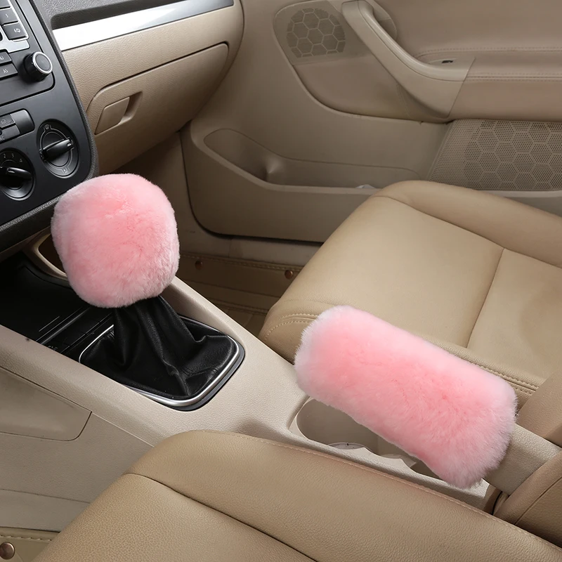 Genuine Sheepskin dildo Leather Custom Car Led Gear Knob Covers For Car Accessories