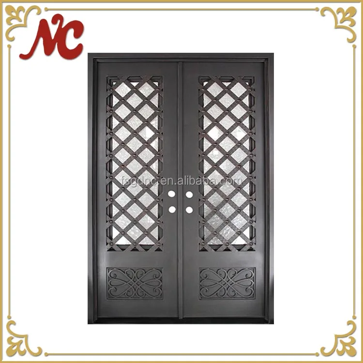 
Высококачественная кованая железная дверь с художественным дизайном 