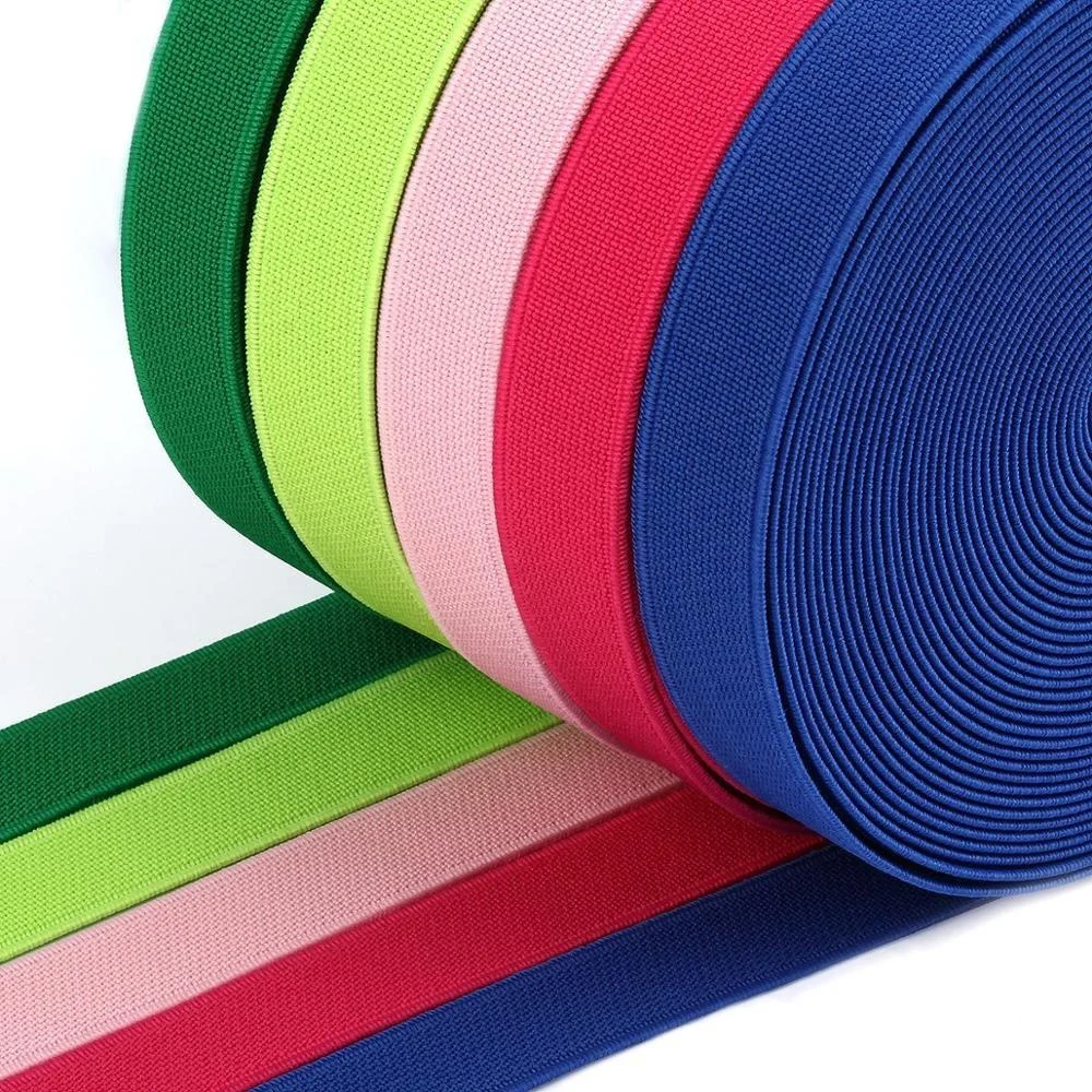 Elastic Band Roll Home Textile Elastic Elastic Suppliers Elastic Tape Printed Rubber Wholesale Colorful 1.5cm 100% Polyester