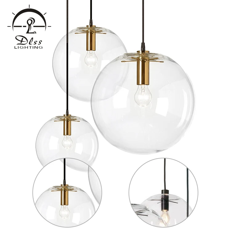 Simple Design Home Indoor Living Room Acrylic Led Modern Decor Pendant Lamp Ball Chandeliers