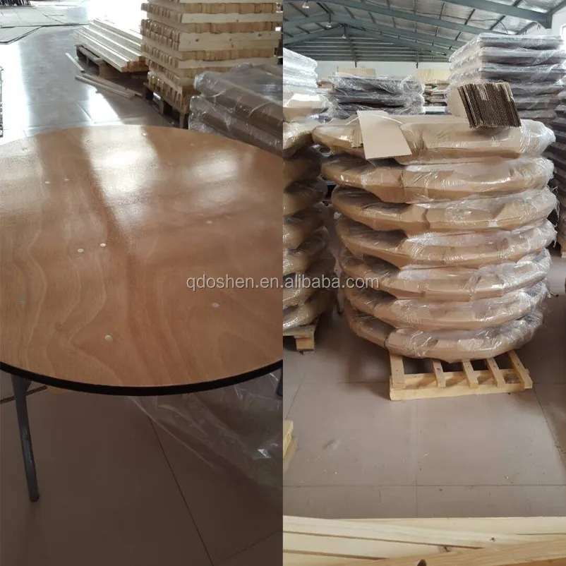 Round Wooden Folding Table