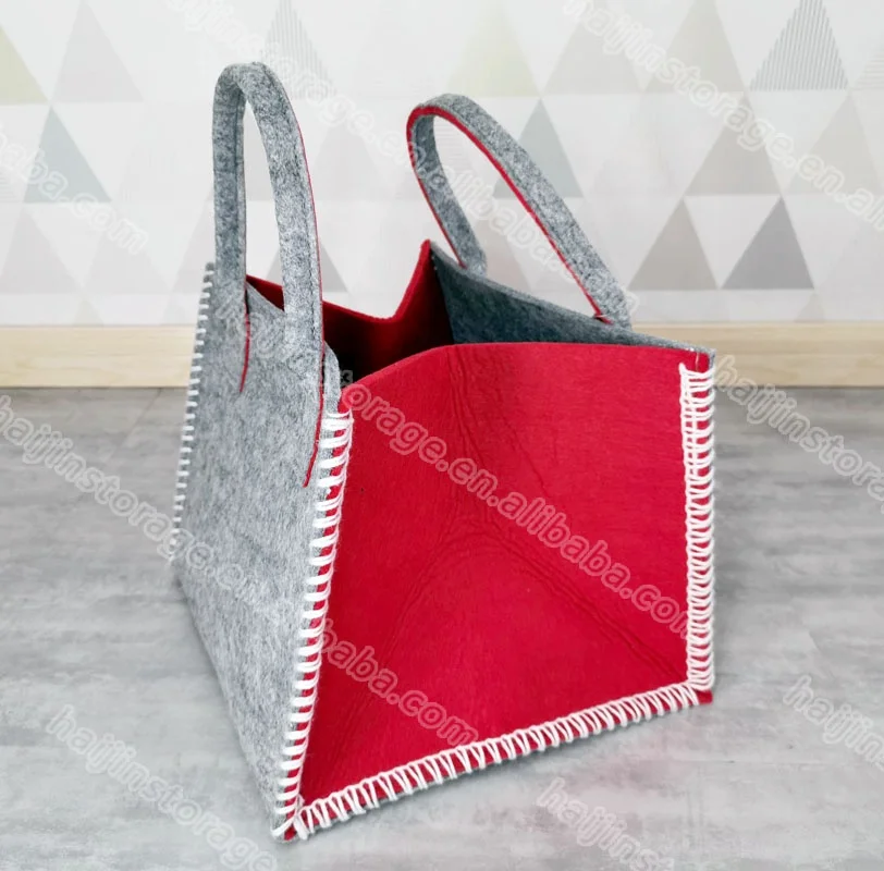 Felt Cloth Storage Basket For toys or clothes foldable Storage Felt hamper